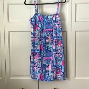 Lilly Pulitzer Sahar whisper Blue Yeah Buoy Romper